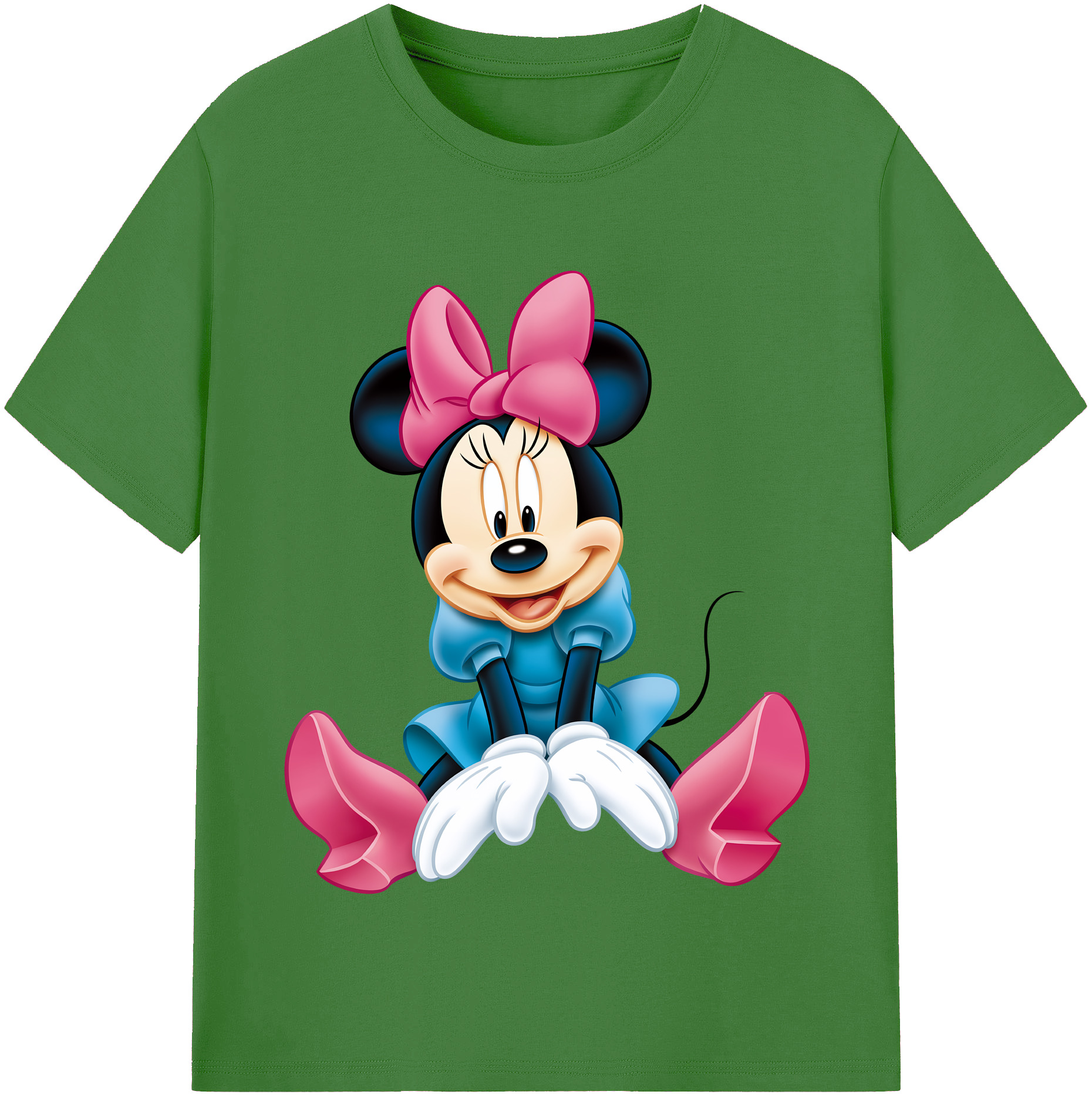 （画像用） ミッキーマウス Mickey Mouse レディースカジュアルプリントTシャツ（綿100％）